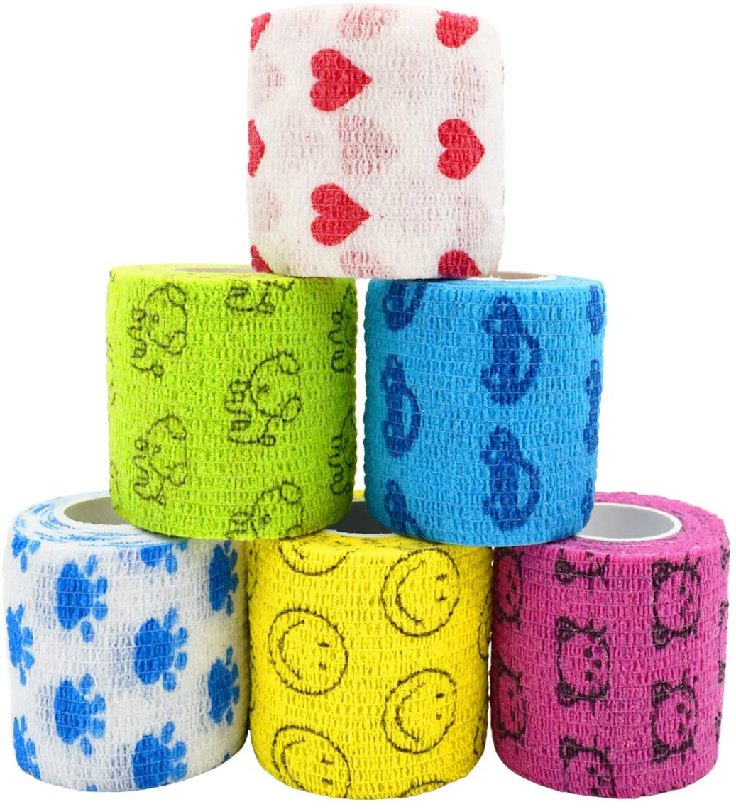 Pet Self Adherent Cohesive Bandage for Wrist Knee Ankle Sprains Swelling