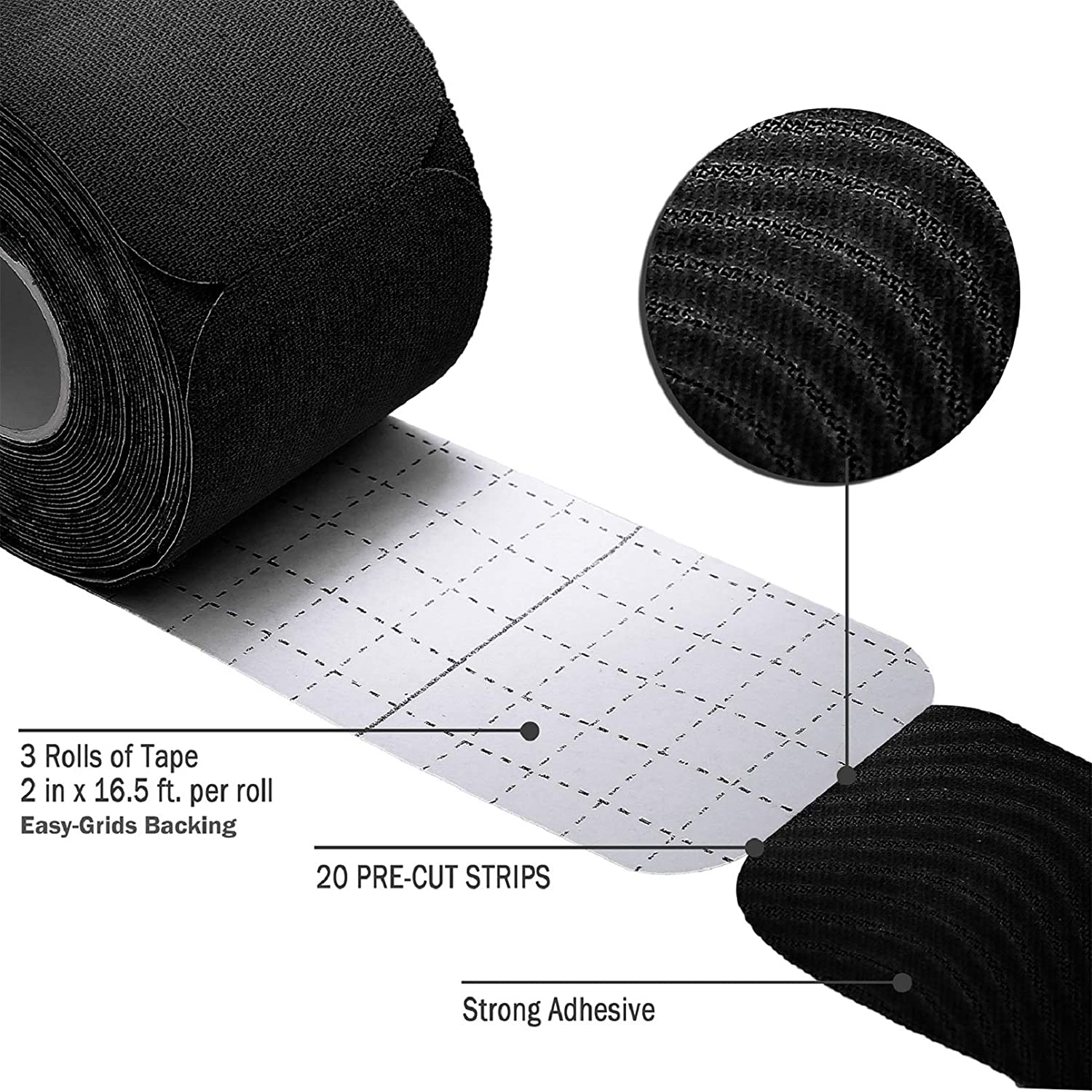 Waterproof Physio Elastic Hypoallergenic Precut Kinesiology Tape X shape