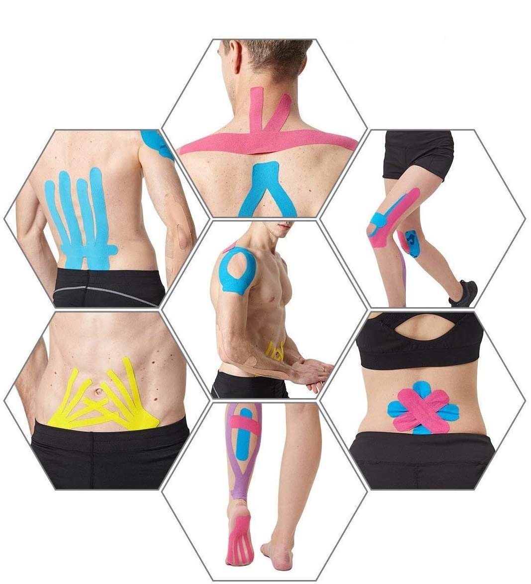 Waterproof Physio Elastic Hypoallergenic Precut Kinesiology Tape X shape